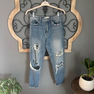 Vici Distressed Blue Boyfriend Jeans